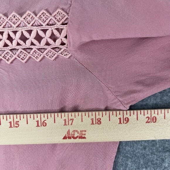 SAHARA Women’s Peasant Blouse Tassels Pink Size 36 / US Small - Picture 8 of 10